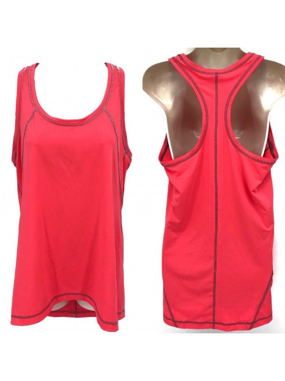 Rainbeau Womens Red Active Athletic Racerback Tank Top Medium